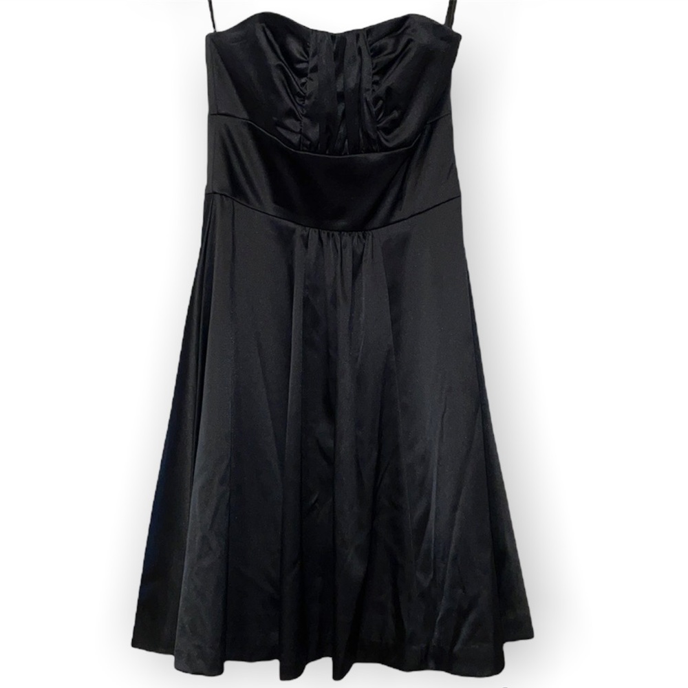 White House Black Market Black Strapless Dress Size 2